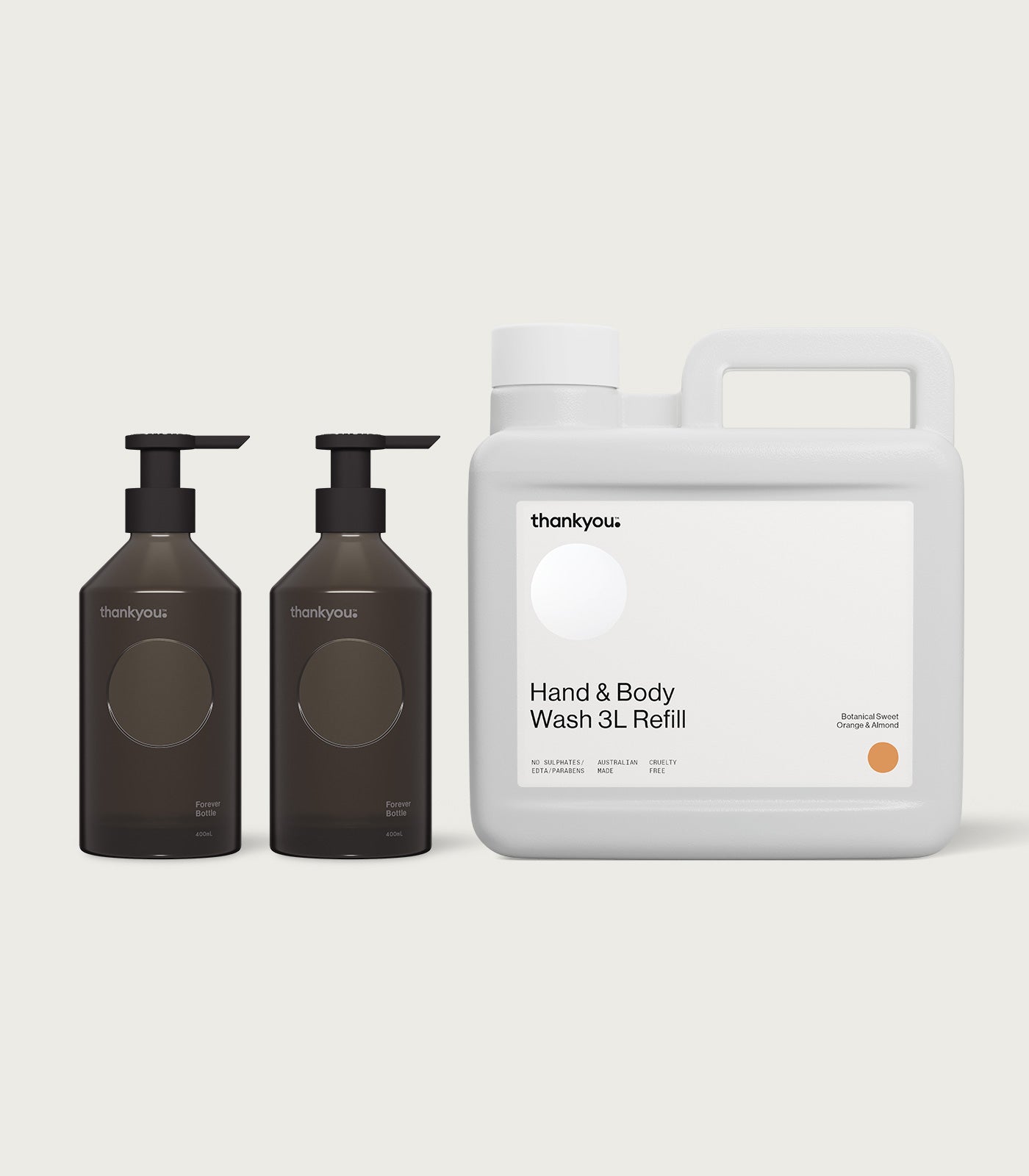 Hand & Body Wash Trio | Botanical Sweet Orange & Almond