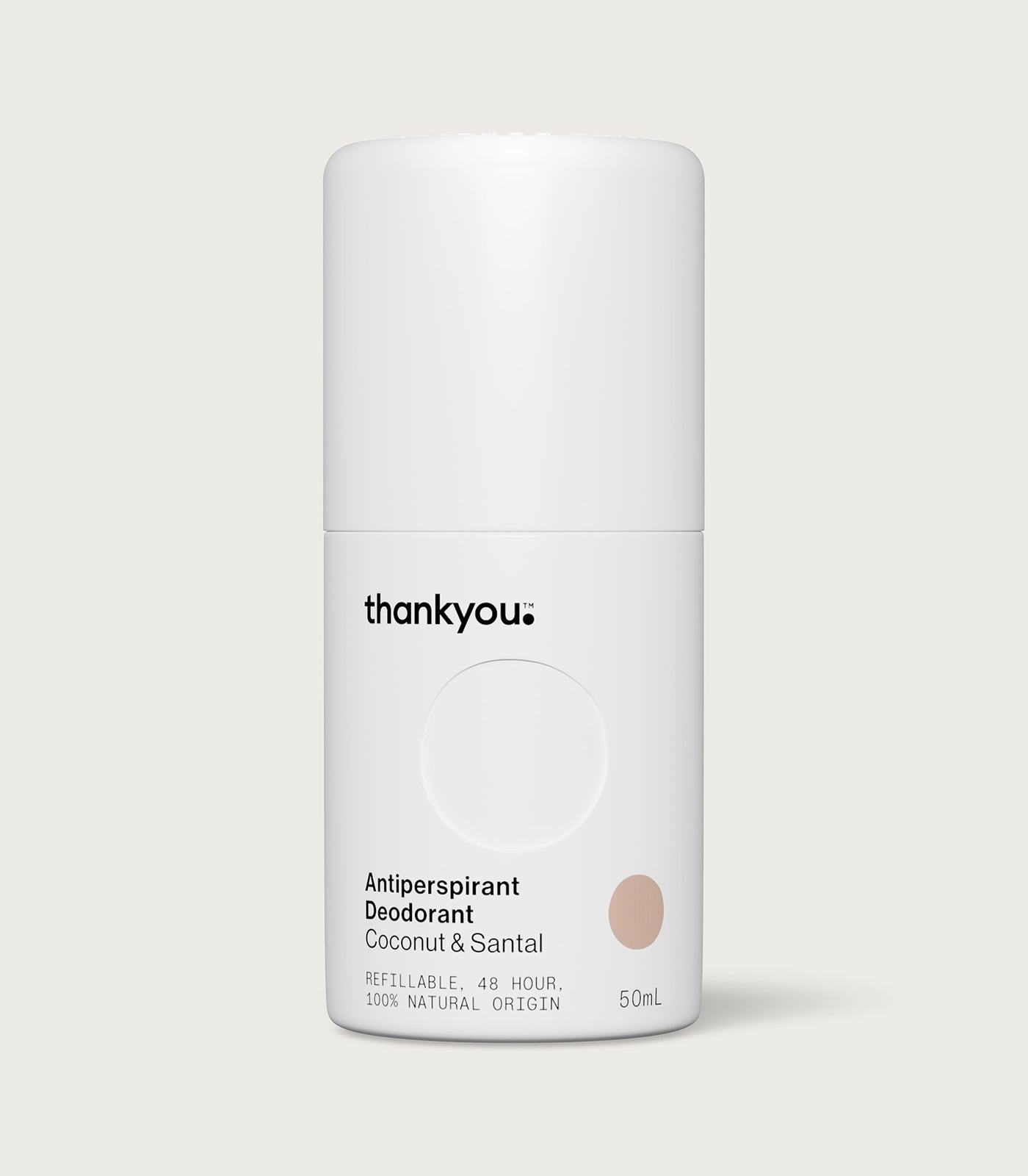 Antiperspirant Deodorant - Coconut & Santal - 50mL - Front - Thankyou