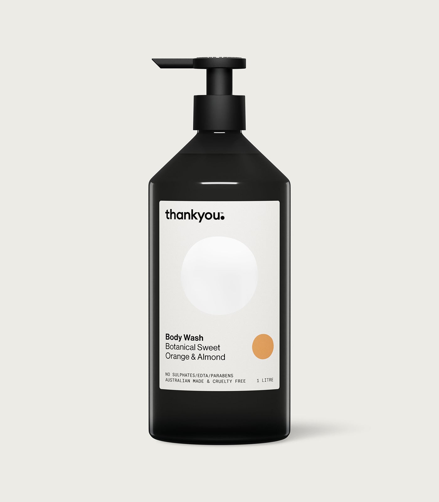 Body Wash - Botanical Sweet Orange & Almond - 1L - Front - Thankyou