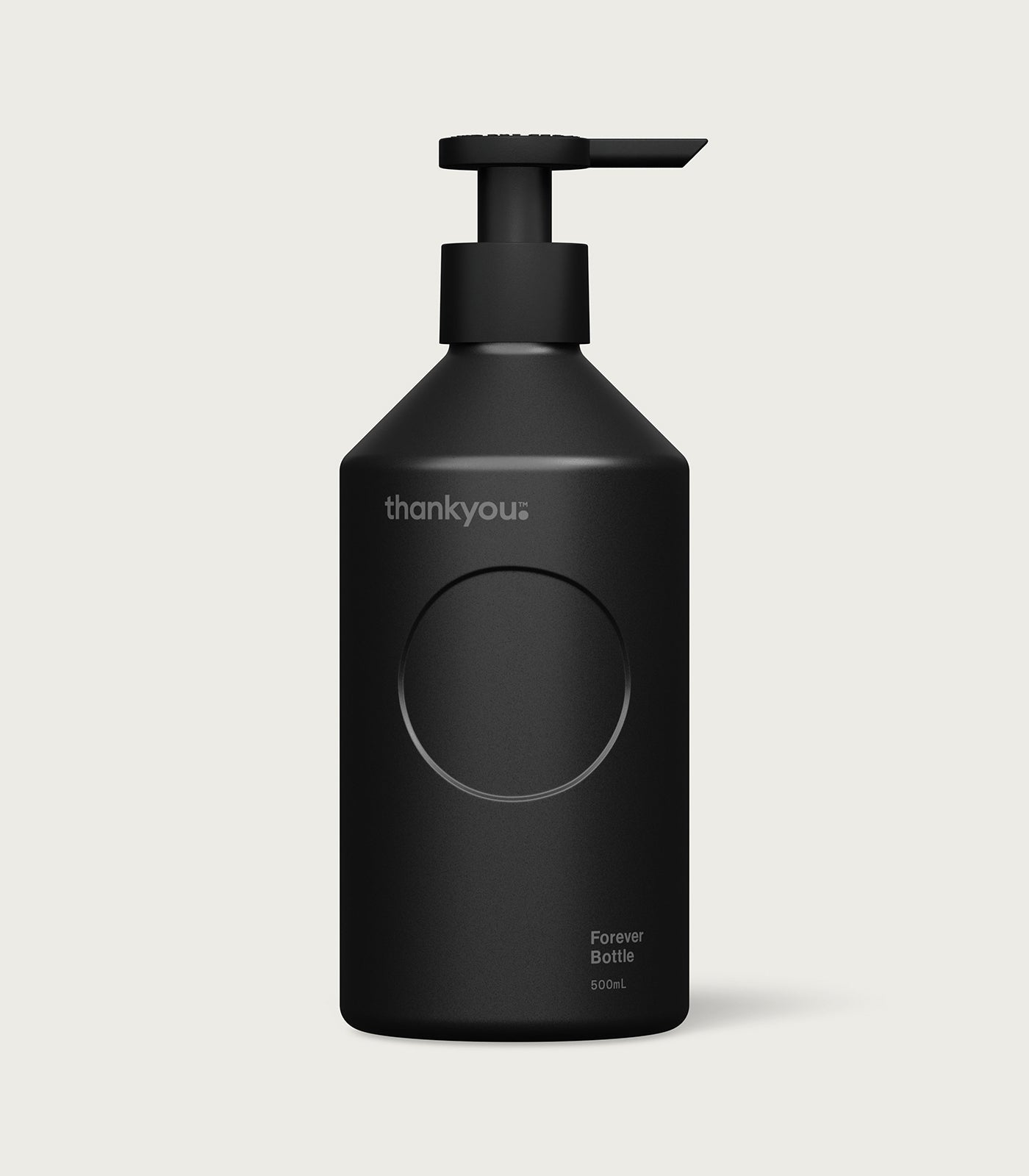 Forever Bottle - Black Aluminum - 500mL - Front - Thankyou