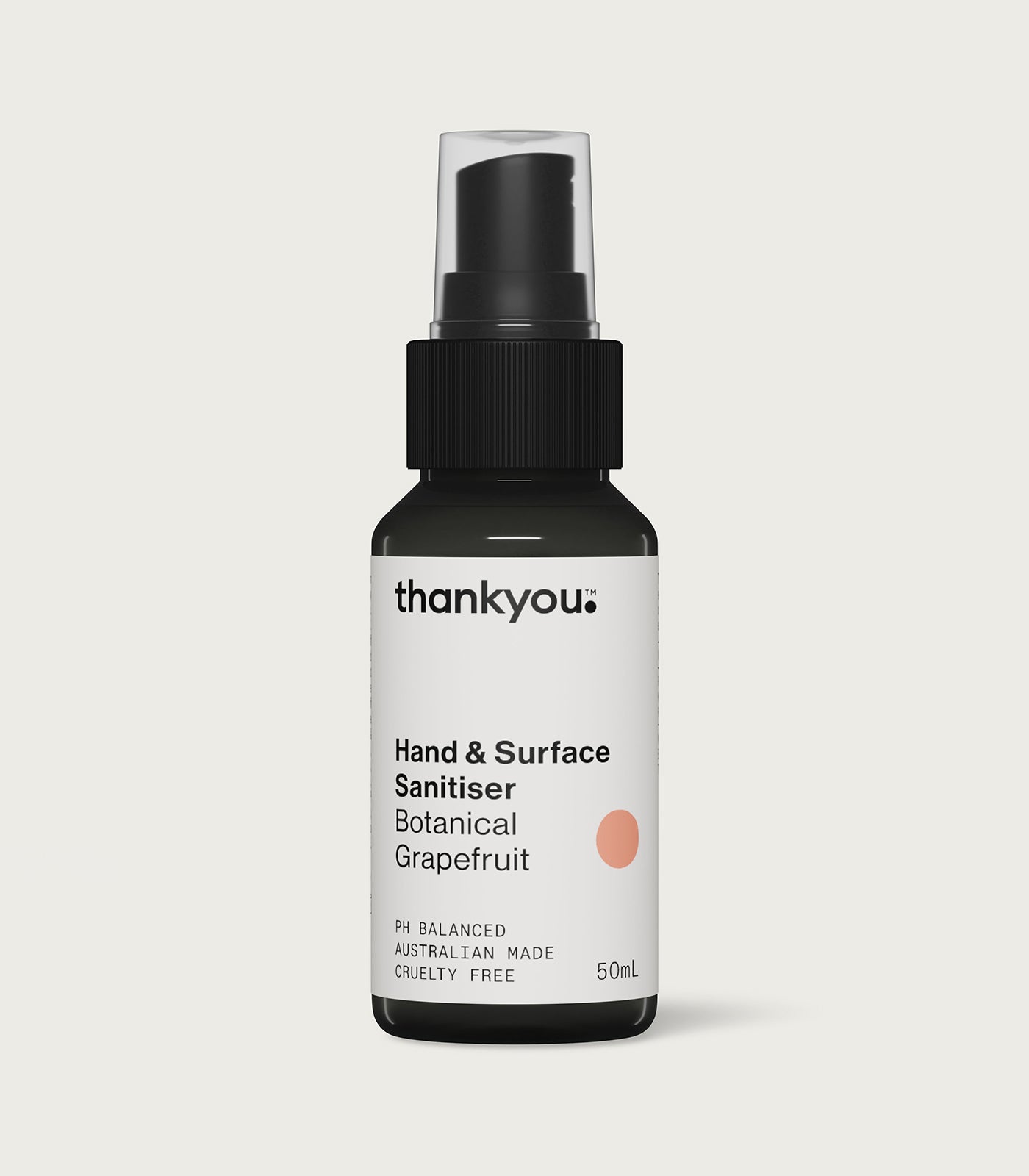Hand & Surface Sanitiser - Botanical Grapefruit - 50mL - Front - Thankyou