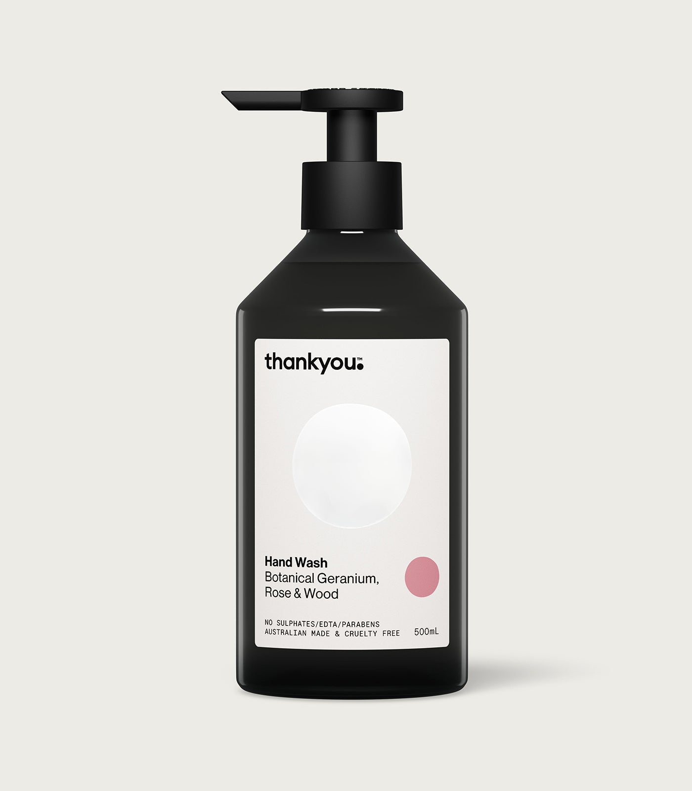 Hand Wash - Botanical Geranium, Rose & Wood - 500mL - Front - Thankyou