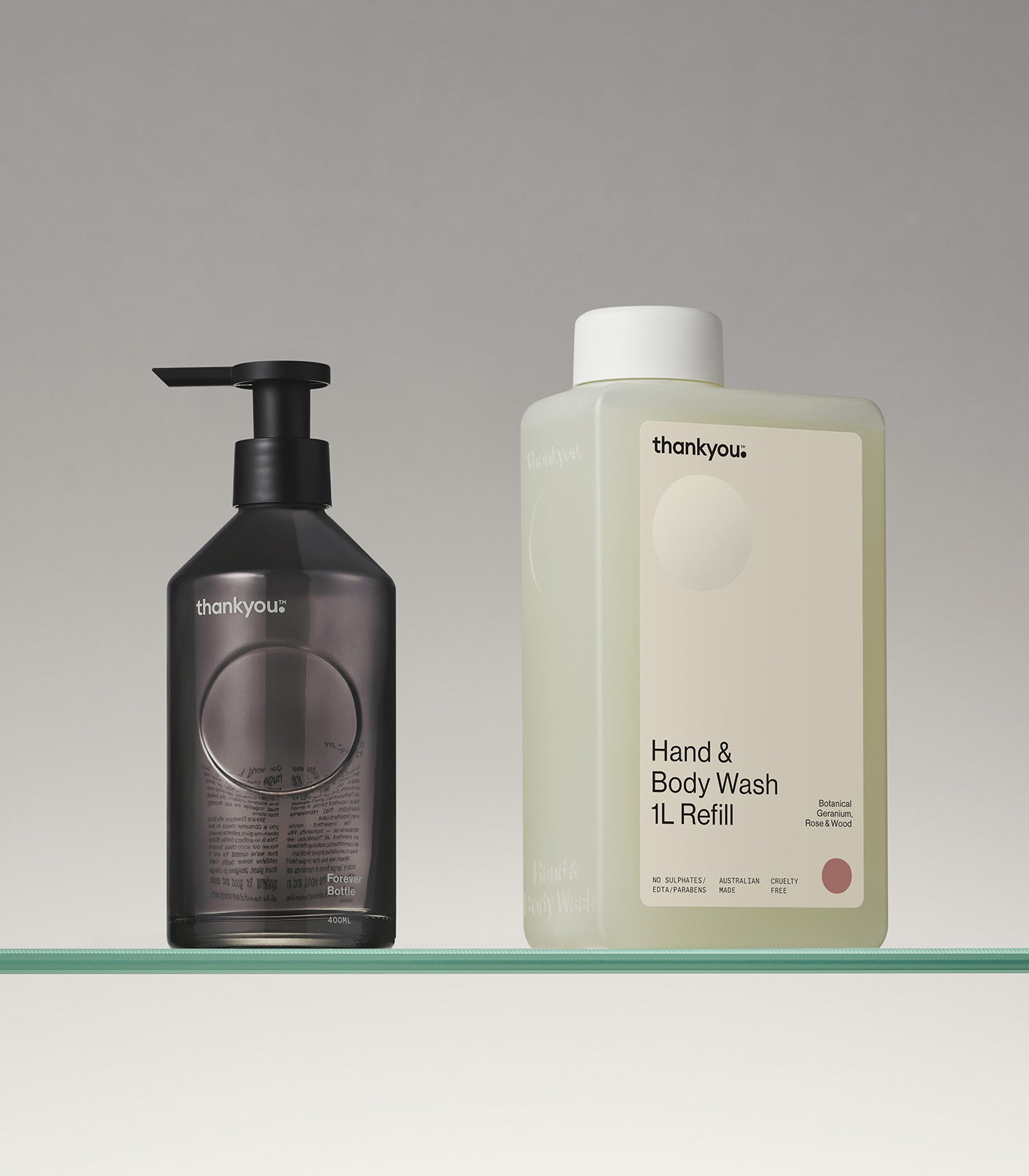 Hand & Body Wash Duo | Botanical Geranium, Rose & Wood